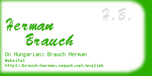 herman brauch business card